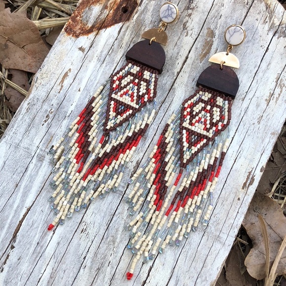 Jewelry - Southwestern Artisan Beaded Tassel Earrings!